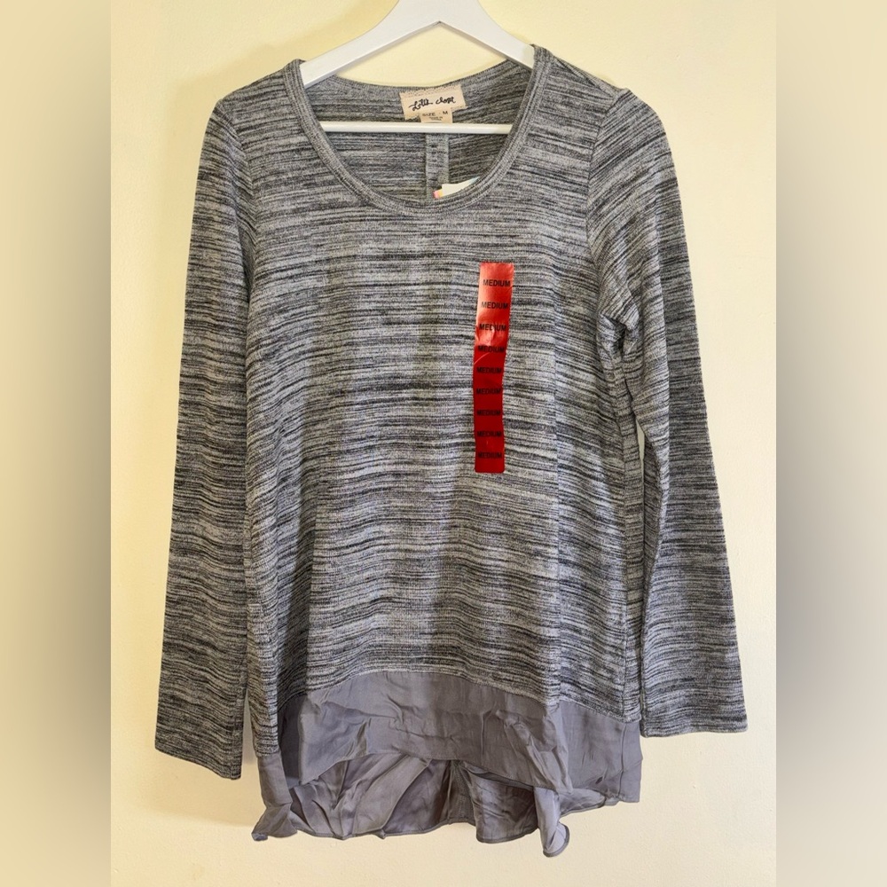Lili’s Closet Gray Textured Knit Top